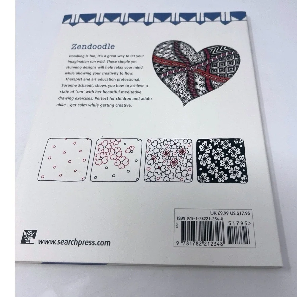 Zendoodle Meditative Drawing Susanne Schaadt Full Size Tracings Zentangle NEW